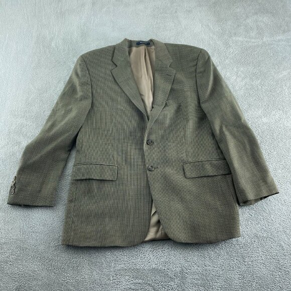 Marshall Field's Other - Marshall Fields Mens 46 Blazer Jacket L Wool & Silk Blend Beige Lined Two 5785